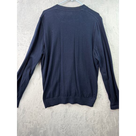 LL Bean Women’s V-Neck Button Cardigan – Navy – Size L - Picture 2 of 6